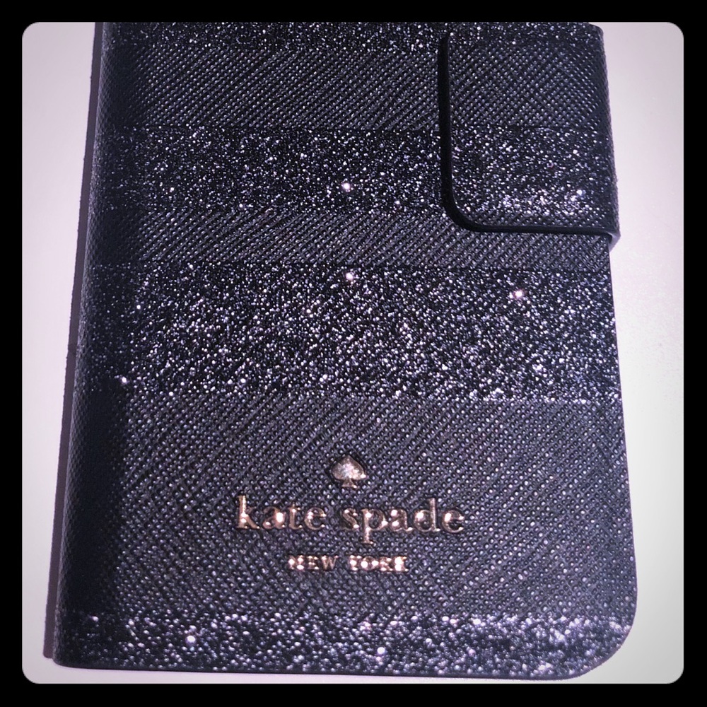 Black Kate Spade iPhone 7/ 8 Flip Wallet Case
